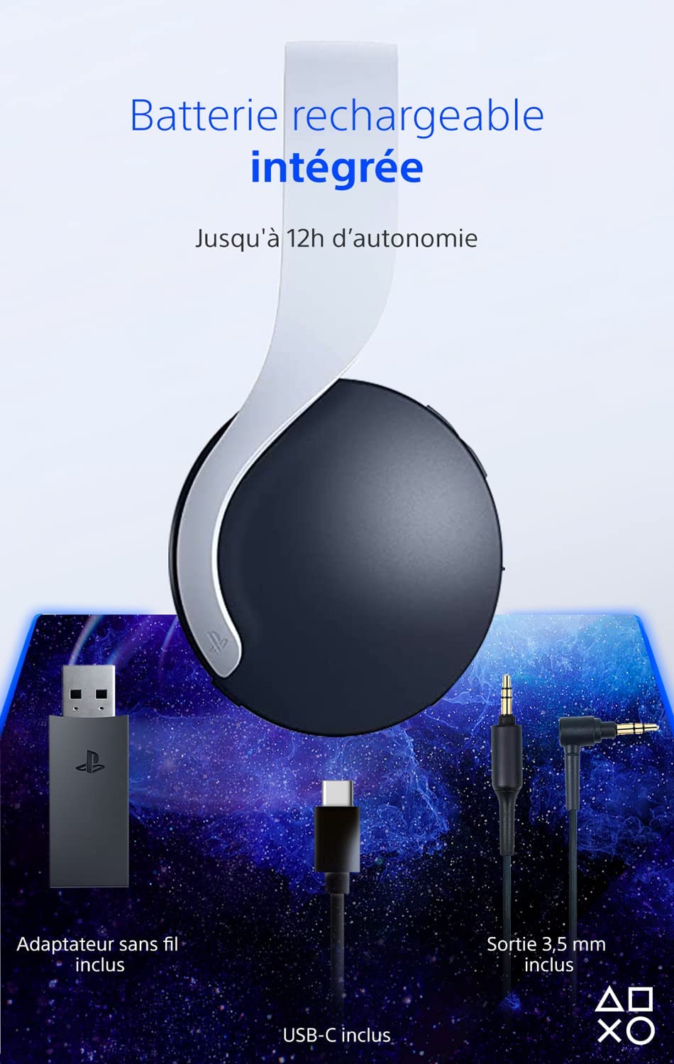 PULSE 3D - Sony Casque-micro sans fil, Noir - Sony